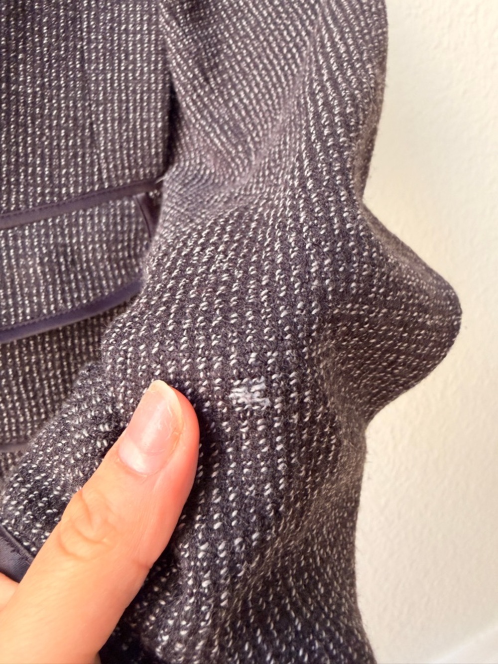 Ann Taylor Cropped Tweed Blazer Jacket Grey Tailored Peplum Fitted Office 2P - Picture 13 of 13